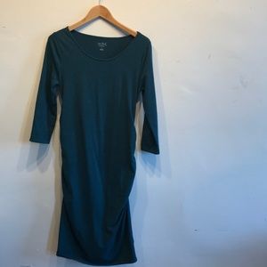 Teal Maternity dress by Ingrid & Isabel